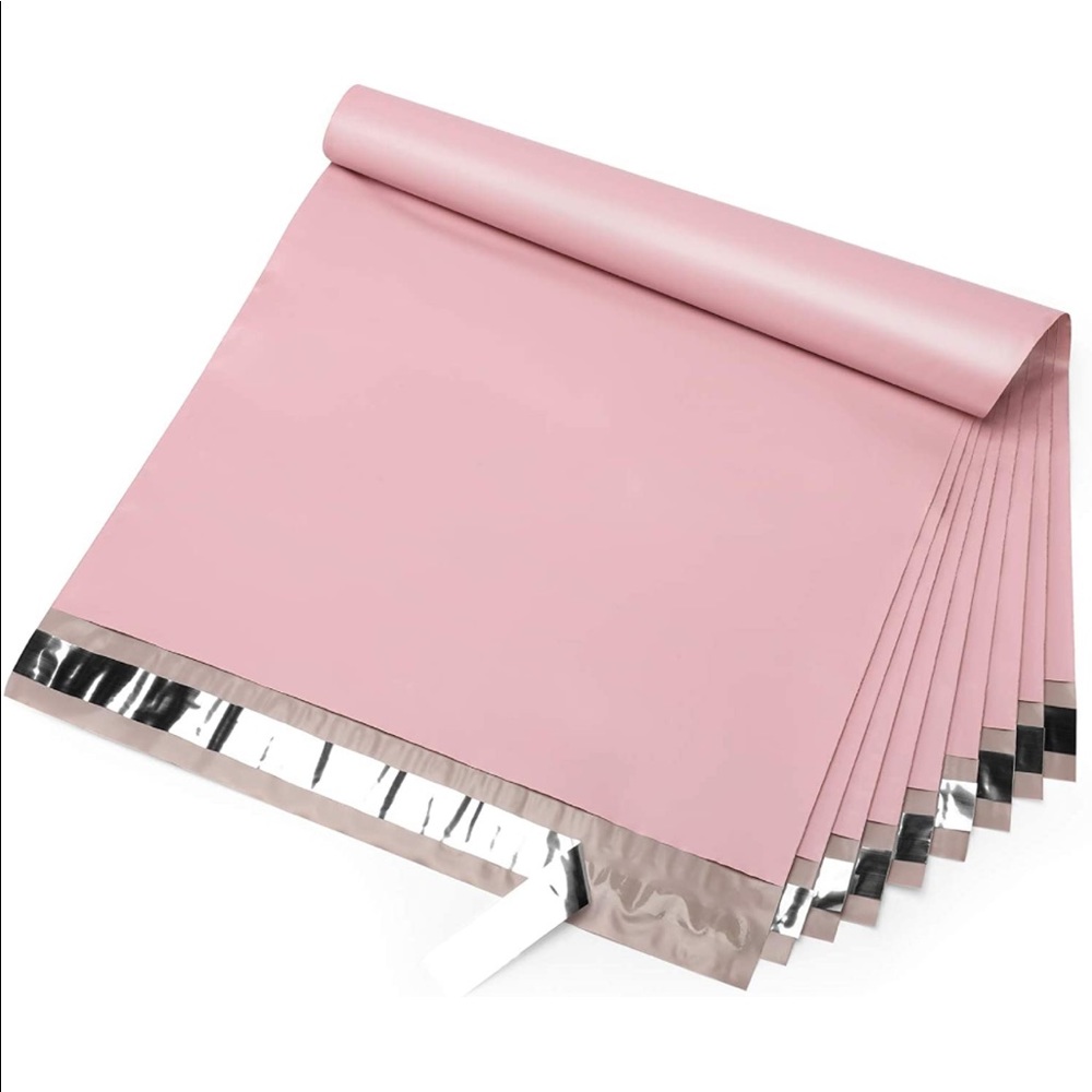 NEW Poshmark Packages "Thank You" Gift Wrap Shipping Supplies Set ~ 5 Items Pink - Picture 4 of 10